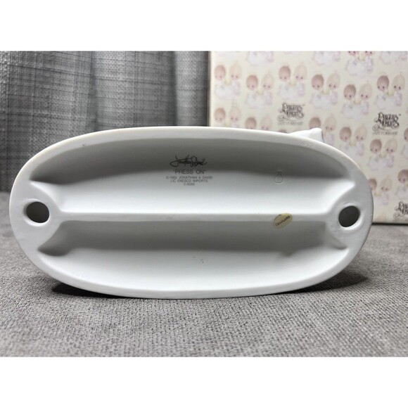 Vtg Precious Moments Enesco Press On E-9265 Porcelain Figurine Box 1982 - Picture 5 of 10